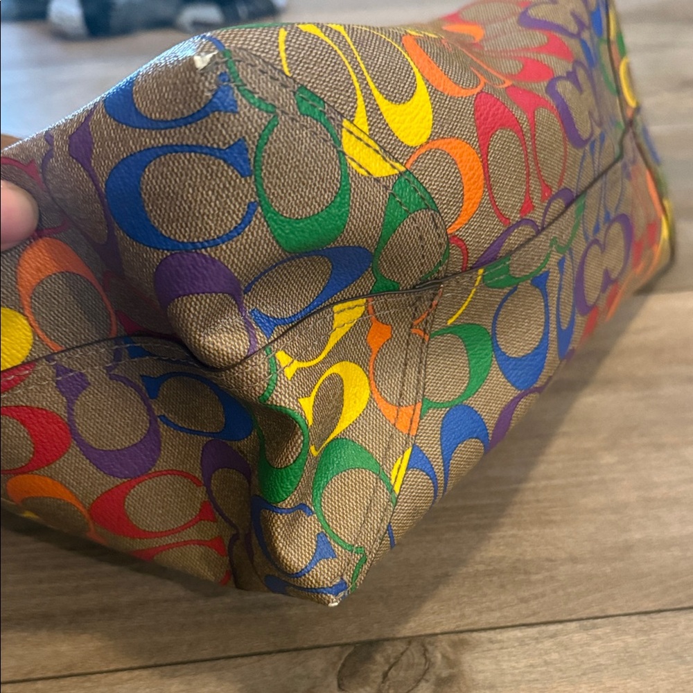 Coach Rainbow Signature Tote Bag - Picture 5 of 7